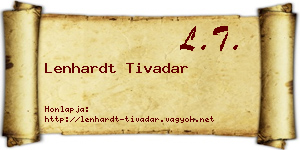 Lenhardt Tivadar névjegykártya